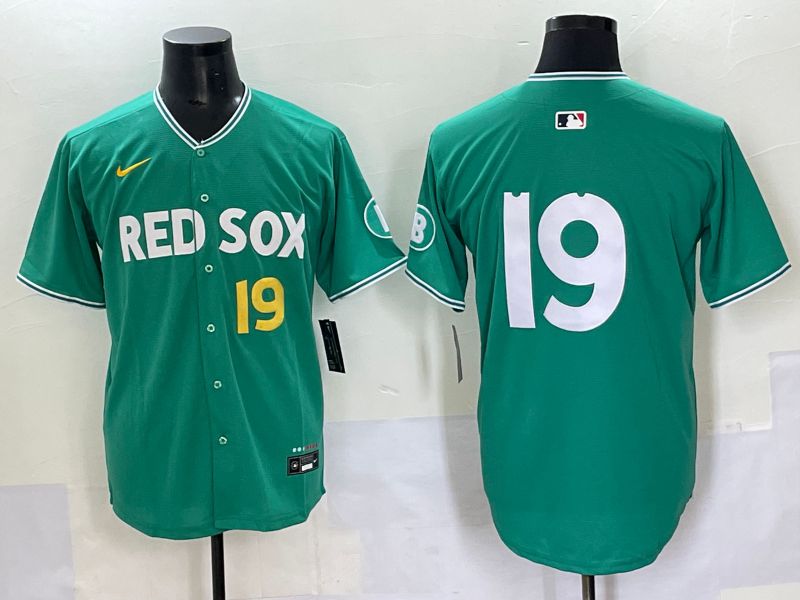 Men 2025 Boston Red Sox #19 No Name Dark Green Joint Name Nike MLB Jersey style 5->boston red sox->MLB Jersey